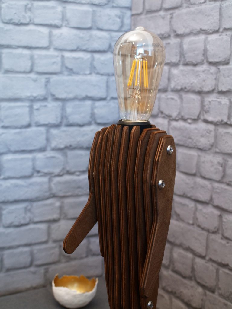 Tischleuchte "male" mit Edison LED-Glühbirne - Sauerlandmanufaktur